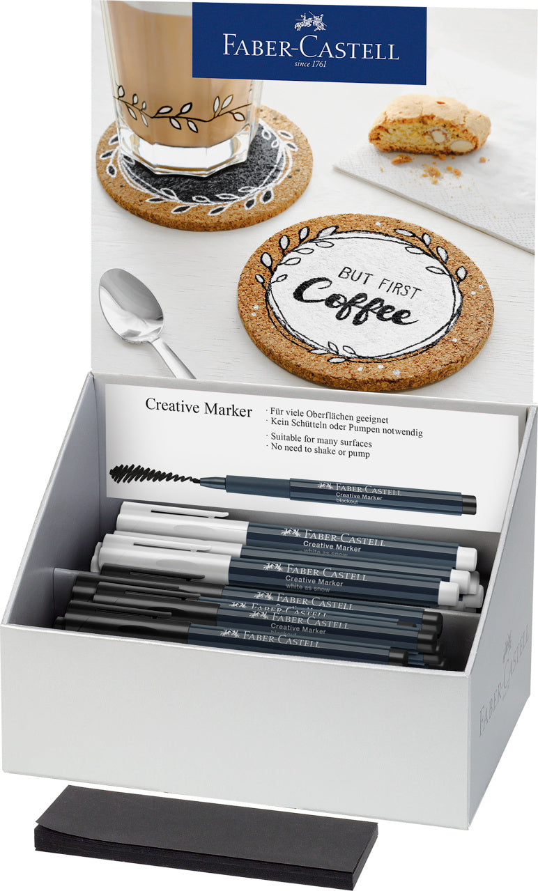 DISPLAY 50 BUC MARKER CREATIV ALB&NEGRU FABER-CASTELL DISPLAY 50 BUC MARKER CREATIV ALB&NEGRU FABER-CASTELL